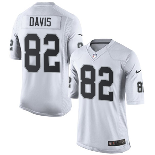 Men's Limited Al Davis Nike Jersey White Road - #82 NFL Oakland Raiders